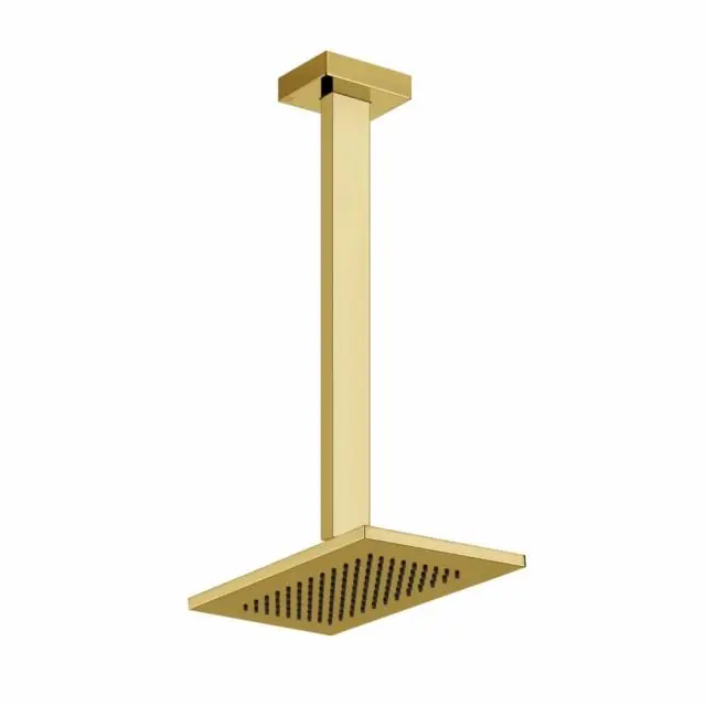 Gessi Rettangolo Shower soffione doccia a soffitto 20150-Gold PVD