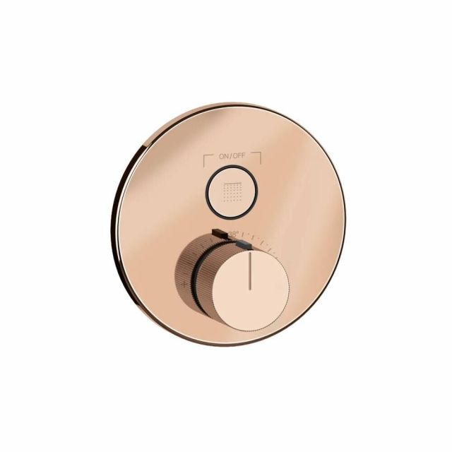 Gessi Hi-Fi Comfort Miscelatore termostatico doccia 38711+38266-Copper PVD