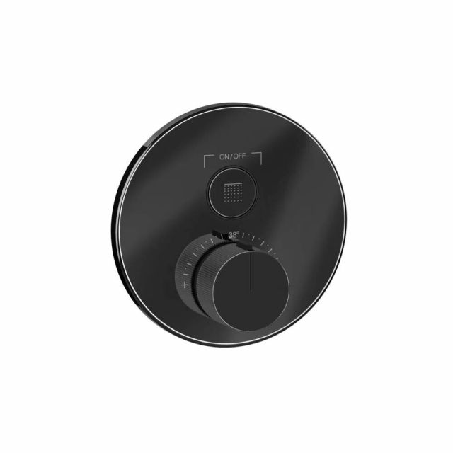 Gessi Hi-Fi Comfort Miscelatore termostatico doccia 38711+38266-Black Metal PVD