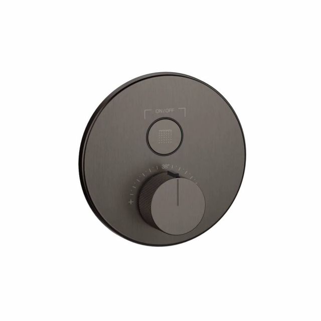 Gessi Hi-Fi Comfort Miscelatore termostatico doccia 38711+38266-Black Metal Brushed PVD
