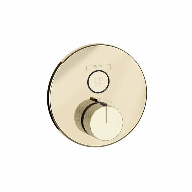Gessi Hi-Fi Comfort Miscelatore termostatico doccia 38711+38266-Brass PVD