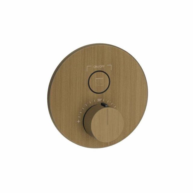 Gessi Hi-Fi Comfort Miscelatore termostatico doccia 38711+38266-Antique Brass