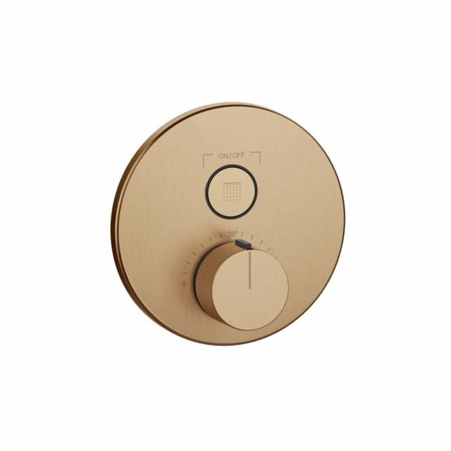 Gessi Hi-Fi Comfort Miscelatore termostatico doccia 38711+38266-Warm Bronze Brushed PVD