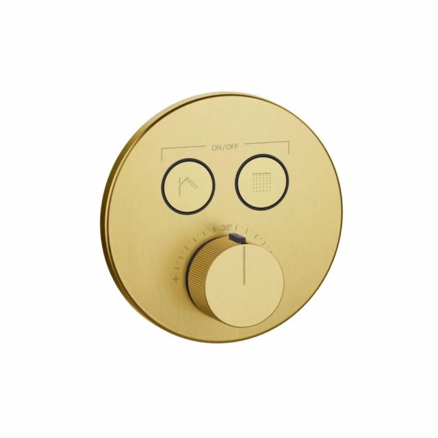 Gessi Hi-Fi Comfort Miscelatore doccia a due funzioni 38713+38267-Gold Brushed PVD