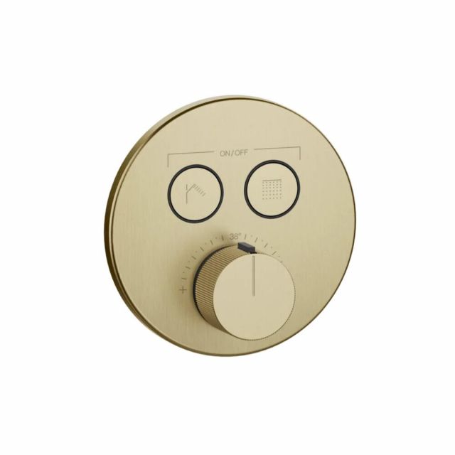 Gessi Hi-Fi Comfort Miscelatore doccia a due funzioni 38713+38267-Brass Brushed PVD