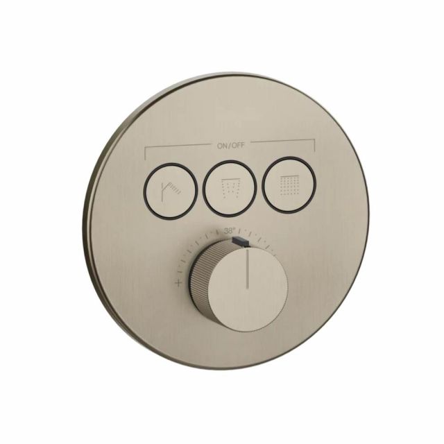 Gessi Hi-Fi Comfort Miscelatore doccia termostatico 38716+38268-Finox Brushed Nickel