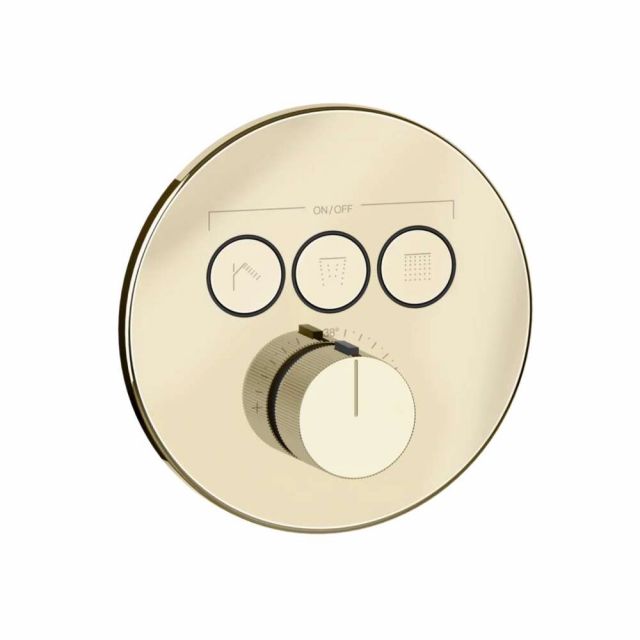 Gessi Hi-Fi Comfort Miscelatore doccia termostatico 38716+38268-Brass PVD