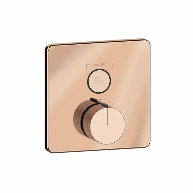 Gessi Hi-Fi comfort miscelatore doccia termostatico 38717+38266-Copper PVD