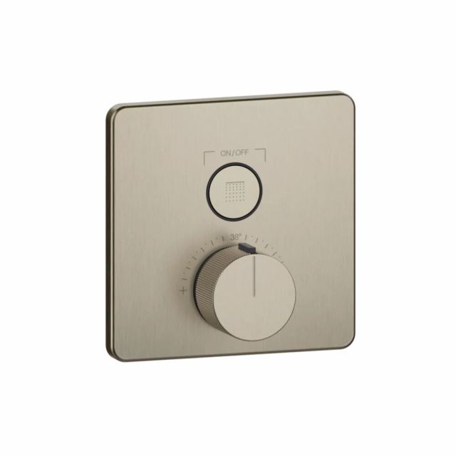 Gessi Hi-Fi comfort miscelatore doccia termostatico 38717+38266-Finox Brushed Nickel