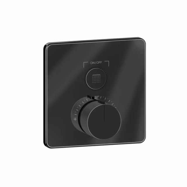 Gessi Hi-Fi comfort miscelatore doccia termostatico 38717+38266-Black Metal PVD