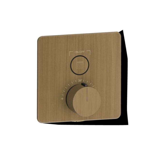 Gessi Hi-Fi comfort miscelatore doccia termostatico 38717+38266-Antique Brass