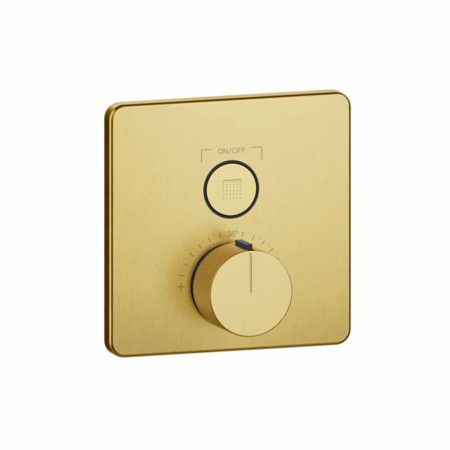 Gessi Hi-Fi comfort miscelatore doccia termostatico 38717+38266-Gold Brushed PVD