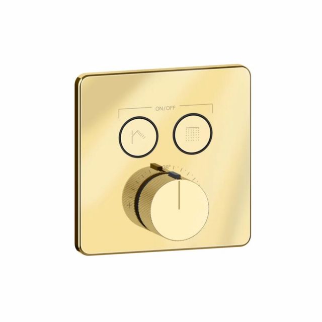 Gessi HI-FI Comfort Miscelatore a due funzioni 38718+38267-Gold PVD