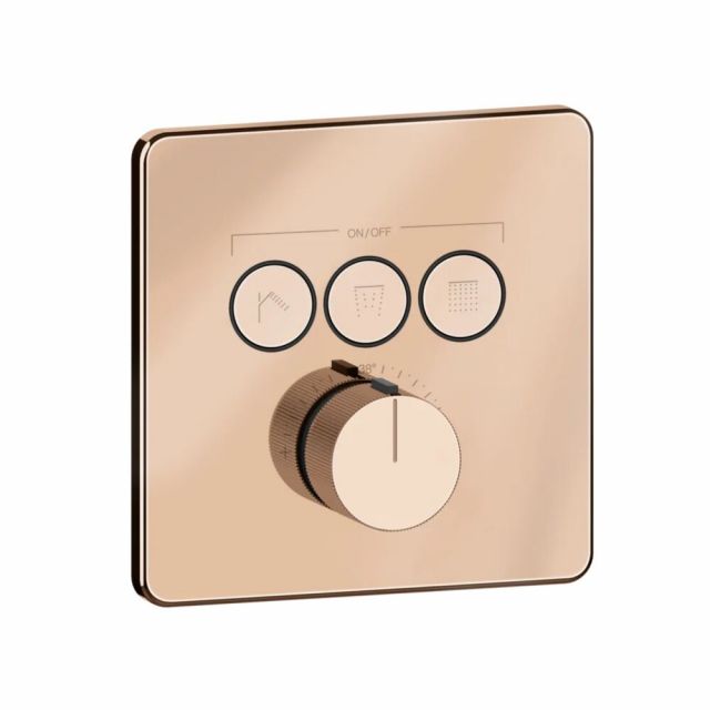 Gessi HI-FI Comfort Miscelatore doccia termostatico 38719+38268-Copper PVD