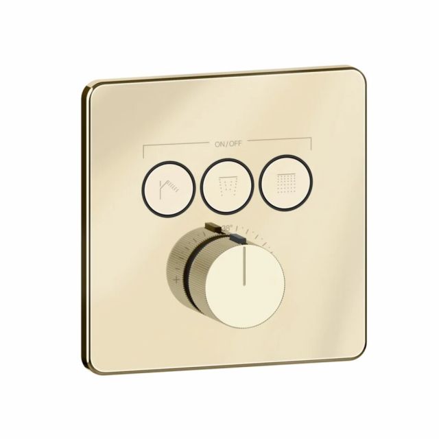 Gessi HI-FI Comfort Miscelatore doccia termostatico 38719+38268-Brass PVD