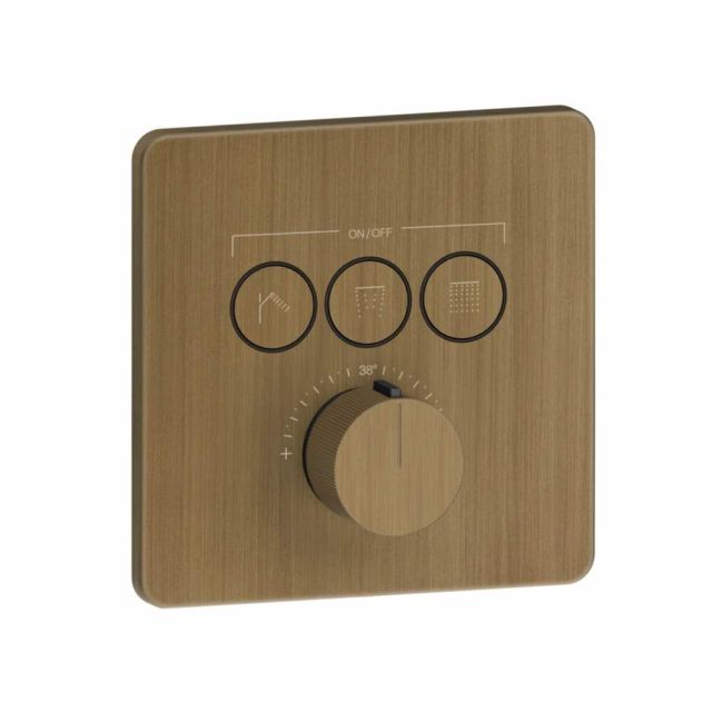 Gessi HI-FI Comfort Miscelatore doccia termostatico 38719+38268-Antique Brass