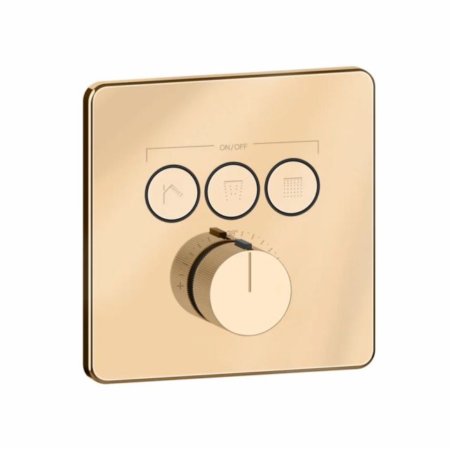 Gessi HI-FI Comfort Miscelatore doccia termostatico 38719+38268-Warm Bronze PVD