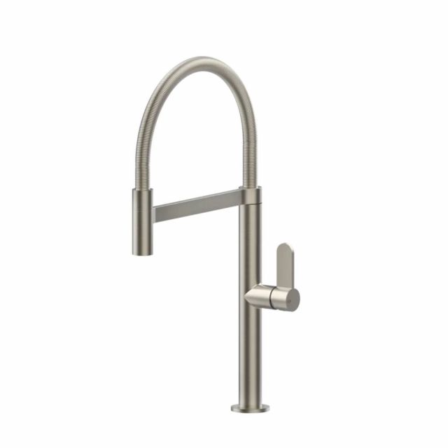 Gessi Helium Cucina Miscelatore semi-pro monocomando lavello 50009-Finox Brushed Nickel