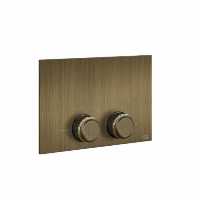Gessi Venti20 Placca WC 54657-Antique Brass