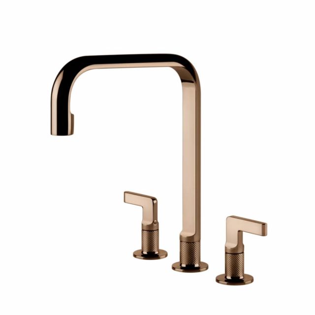 Gessi Inciso Cucina Miscelatore 3 fori lavabo 58701-Copper PVD