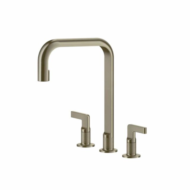 Gessi Inciso Cucina Miscelatore 3 fori lavabo 58701-Finox Brushed Nickel