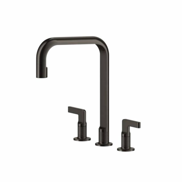 Gessi Inciso Cucina Miscelatore 3 fori lavabo 58701-Black Metal Brushed PVD