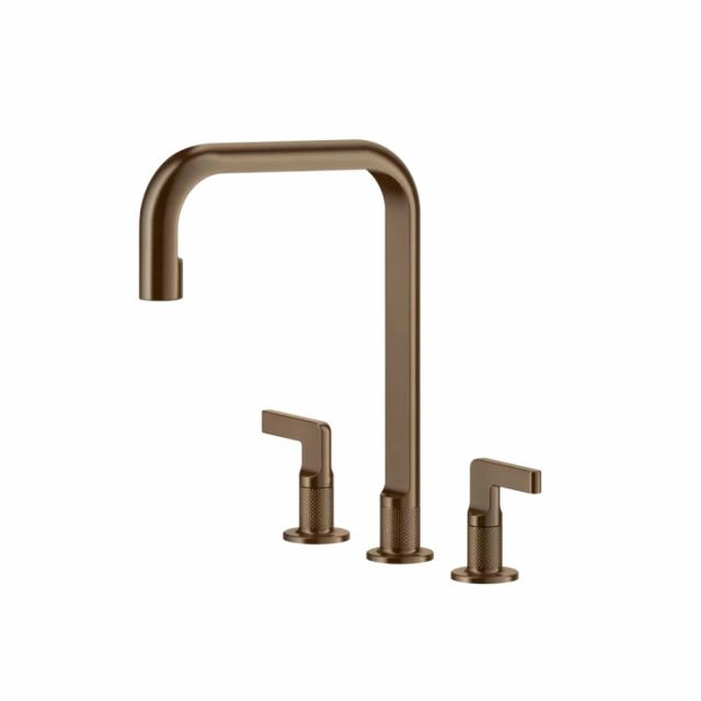 Gessi Inciso Cucina Miscelatore 3 fori lavabo 58701-Copper Brushed PVD