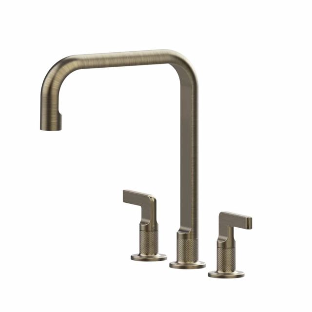 Gessi Inciso Cucina Miscelatore 3 fori lavabo 58701-Antique Brass
