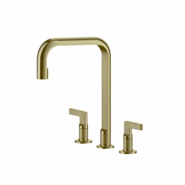 Gessi Inciso Cucina Miscelatore 3 fori lavabo 58701-Brass Brushed PVD