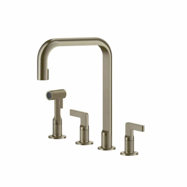 Gessi Inciso Cucina Miscelatore quattro fori lavello 58703-Finox Brushed Nickel