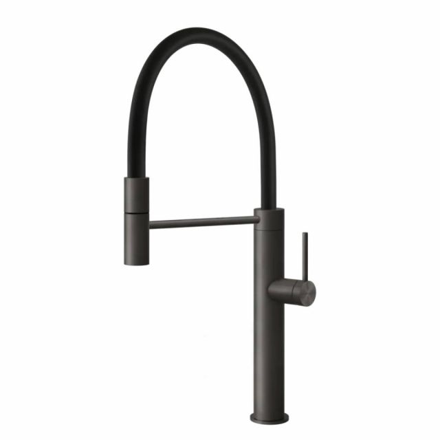 Gessi 316 Cucina Miscelatore monocomando lavello 60010-Black Metal Brushed PVD