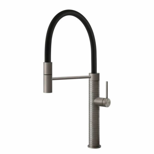 Gessi 316 Cucina Miscelatore monocomando lavabo 60012-Steel Brushed