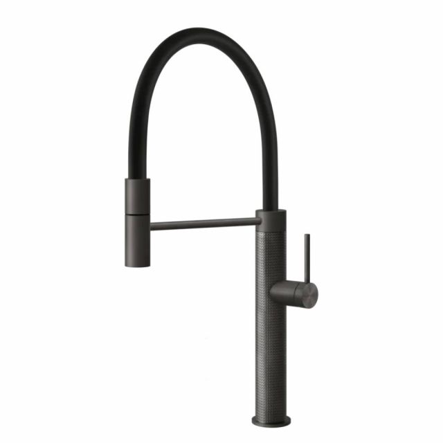 Gessi 316 Cucina Miscelatore monocomando lavello 60014-Black Metal Brushed PVD