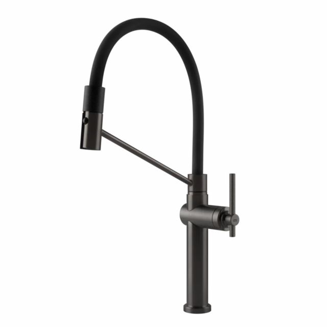 Gessi Cucina Habito Miscelatore Girevole Cucina 60664-Black Metal Brushed PVD