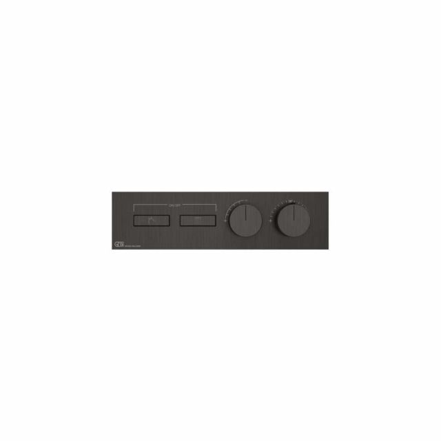 Gessi Hi-Fi Linear Miscelatore Termostatico + Parte ad Incasso 63012+63011-Black Metal Brushed PVD