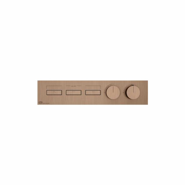 Gessi Hi-Fi Linear Miscelatore Termostatico + Parte ad Incasso 63014+63013-Copper Brushed PVD
