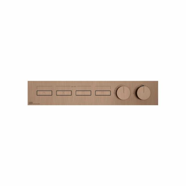 Gessi Hi-Fi Linear Miscelatore Termostatico + Parte ad Incasso 63016+63015-Copper Brushed PVD