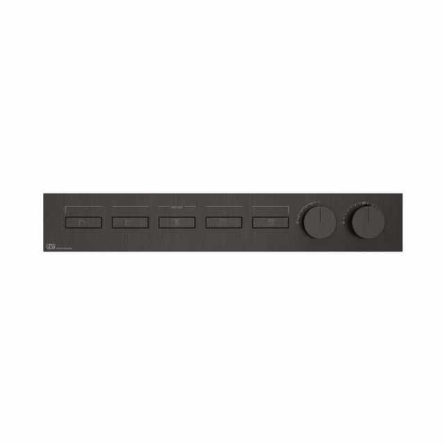 Gessi Hi-Fi Linear Miscelatore Termostatico + Parte ad Incasso 63018+63017-Black Metal Brushed PVD