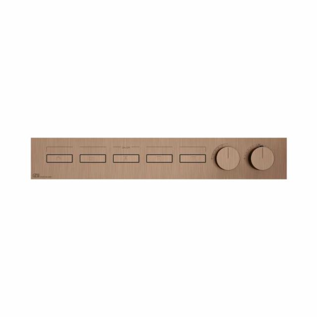 Gessi Hi-Fi Linear Miscelatore Termostatico + Parte ad Incasso 63018+63017-Copper Brushed PVD