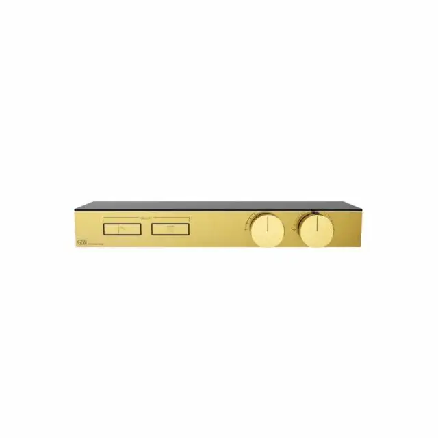 Gessi Hi-Fi Shelf Miscelatore Termostatico + Parte ad Incasso 63022+63021-Gold PVD