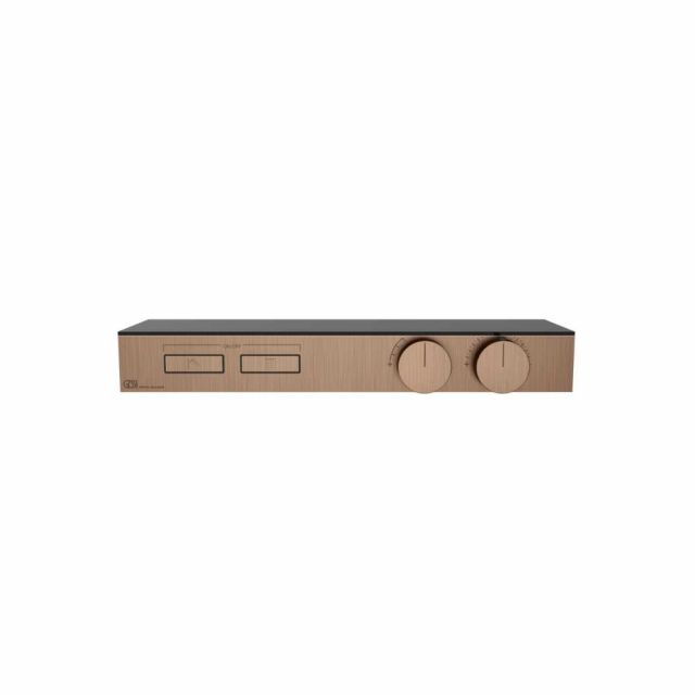 Gessi Hi-Fi Shelf Miscelatore Termostatico + Parte ad Incasso 63022+63021-Copper Brushed PVD