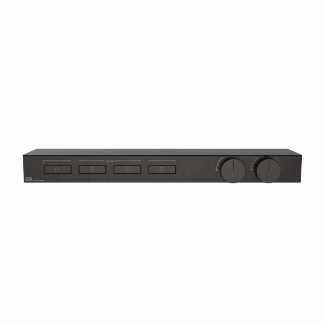Gessi Hi-Fi Shelf Miscelatore Termostatico + Parte ad Incasso 63026+63025-Black Metal Brushed PVD