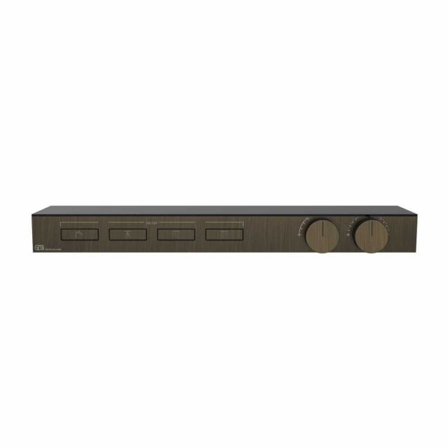 Gessi Hi-Fi Shelf Miscelatore Termostatico + Parte ad Incasso 63026+63025-Antique Brass
