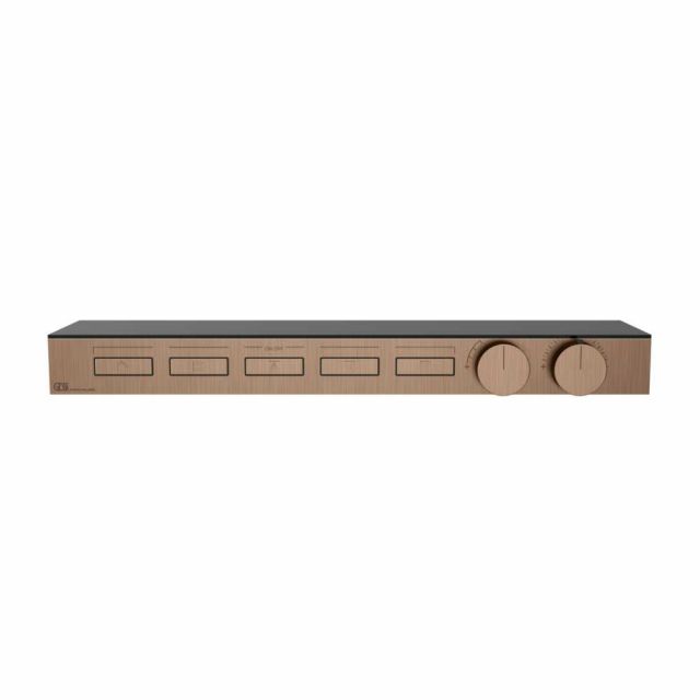Gessi Hi-Fi Shelf Miscelatore Termostatico + Parte ad Incasso 63028+63027-Copper Brushed PVD