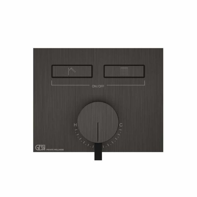 Gessi Hi-Fi Mixer Miscelatore Monocomando + Parte ad Incasso 63079+63055-Black Metal Brushed PVD