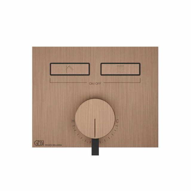 Gessi Hi-Fi Mixer Miscelatore Monocomando + Parte ad Incasso 63079+63055-Copper Brushed PVD