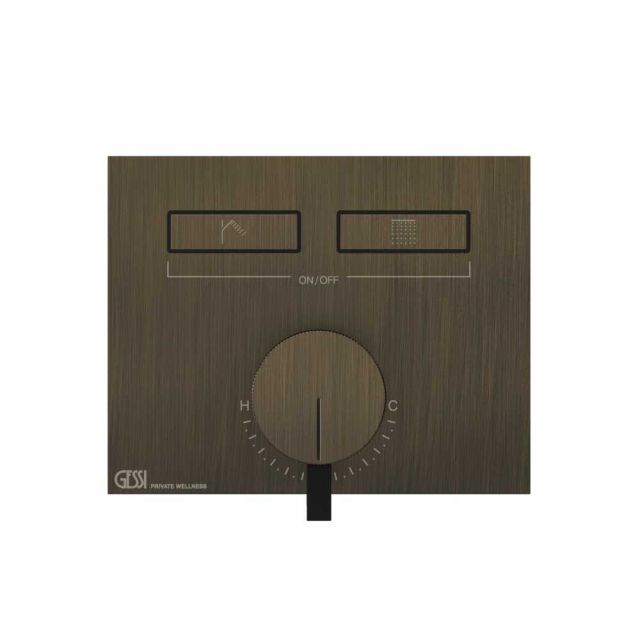 Gessi Hi-Fi Mixer Miscelatore Monocomando + Parte ad Incasso 63079+63055-Antique Brass