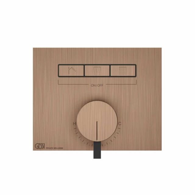 Gessi Hi-Fi Mixer Miscelatore Monocomando + Parte ad Incasso 63081+63055-Copper Brushed PVD