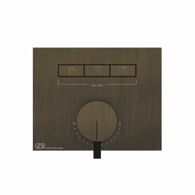 Gessi Hi-Fi Mixer Miscelatore Monocomando + Parte ad Incasso 63081+63055-Antique Brass