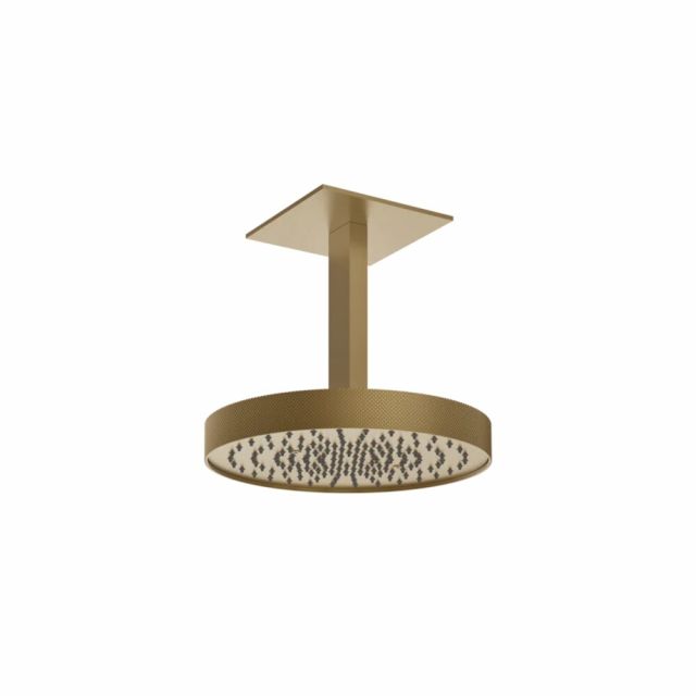 Gessi Tondo Shower Soffione a soffitto orientabile 63470-Warm Bronze Brushed PVD